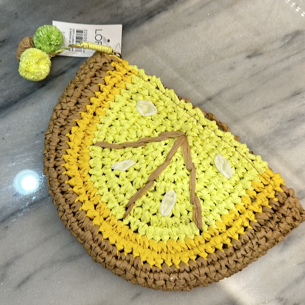 New Ann Taylor Loft lemon lemonade lemons clutch coin purse